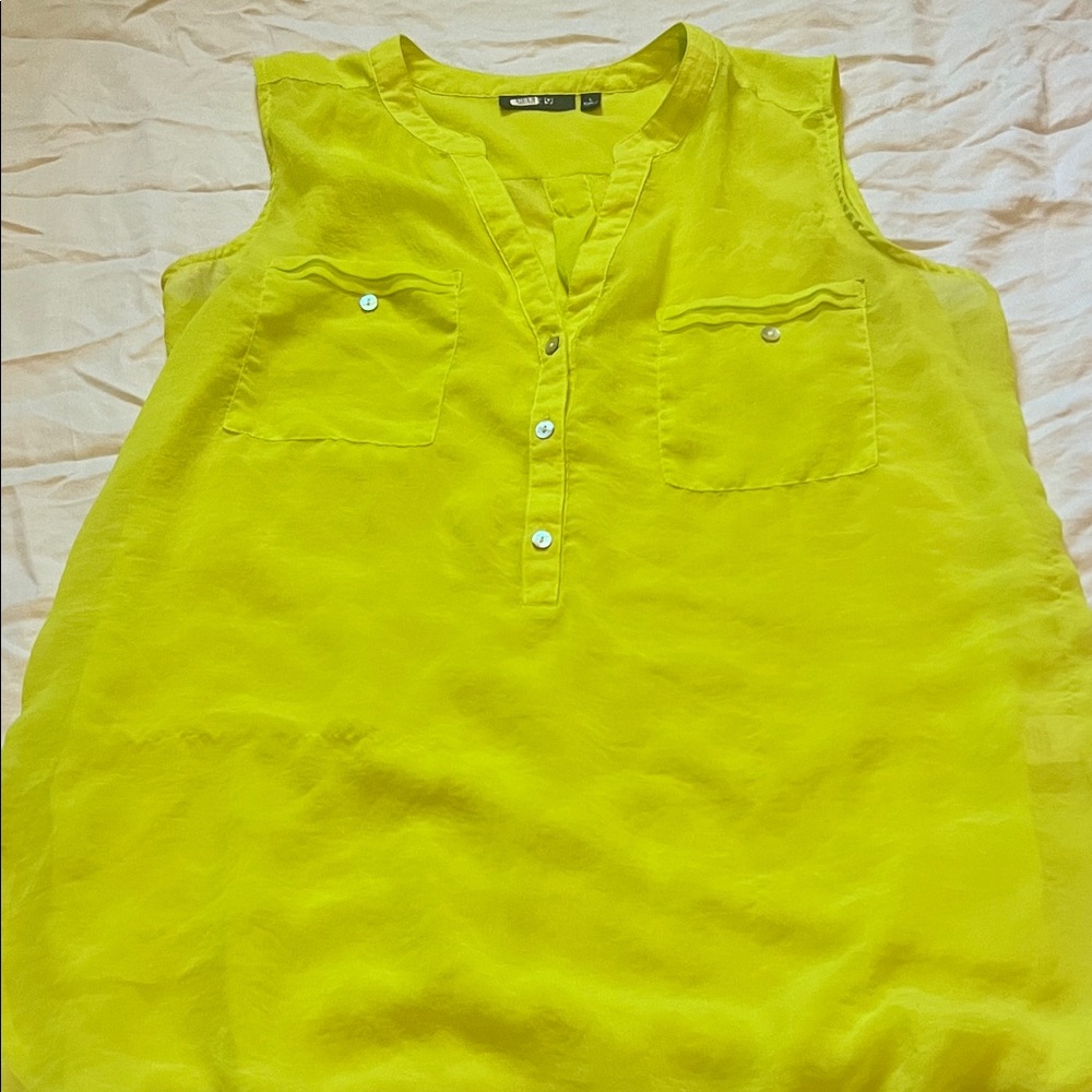 Apt. 9 Bright Yellow Sleeveless Blouse